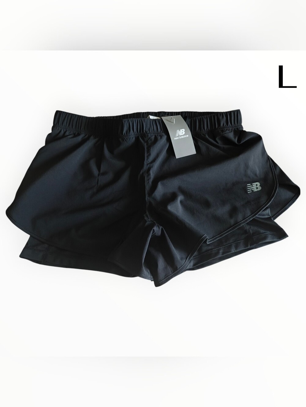 New Balance Black Women's Athletic Shorts with Reflective Logo